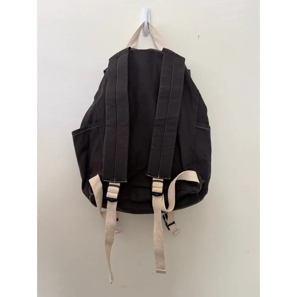 Esperos Carry Hope Brown Classic Canvas Backpack Adjustable Strap Padded Laptop